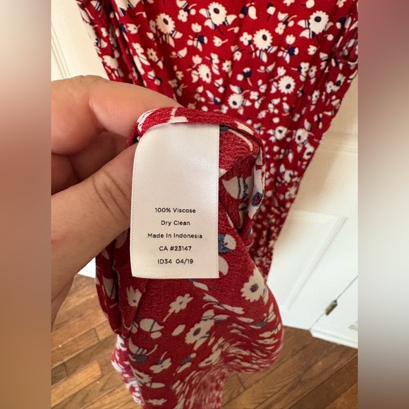 Talbots Floral Crepe Tiered Maxi Dress | Size 12 | Red, Navy & White - Picture 8 of 9